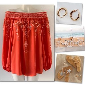 Chelsea & Theodore Tops - Chelsea & Theodore off the shoulder blouse Chelsea & Theodore Tops - Chelsea & Theodore off the shoulder blouse